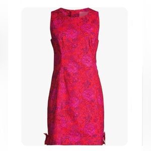 NWT Sz 4 Lilly Pulitzer Mila Shift Dress: Amaryllis Red Secret Hideaway